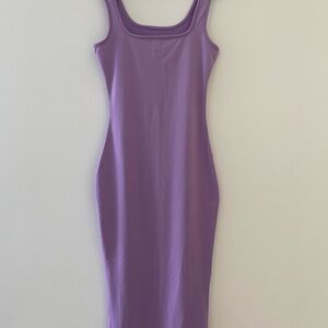 Elegant Purple Sleeveless Dress